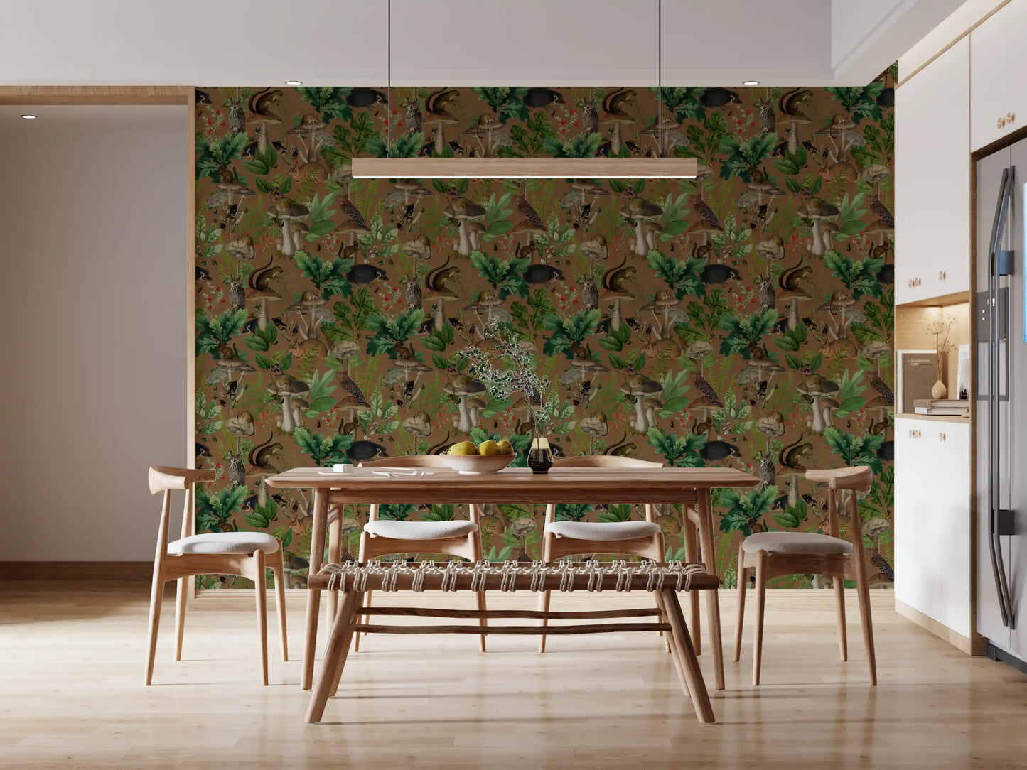 Tapete „Verzauberter Wald“ mit Waldtieren⁠