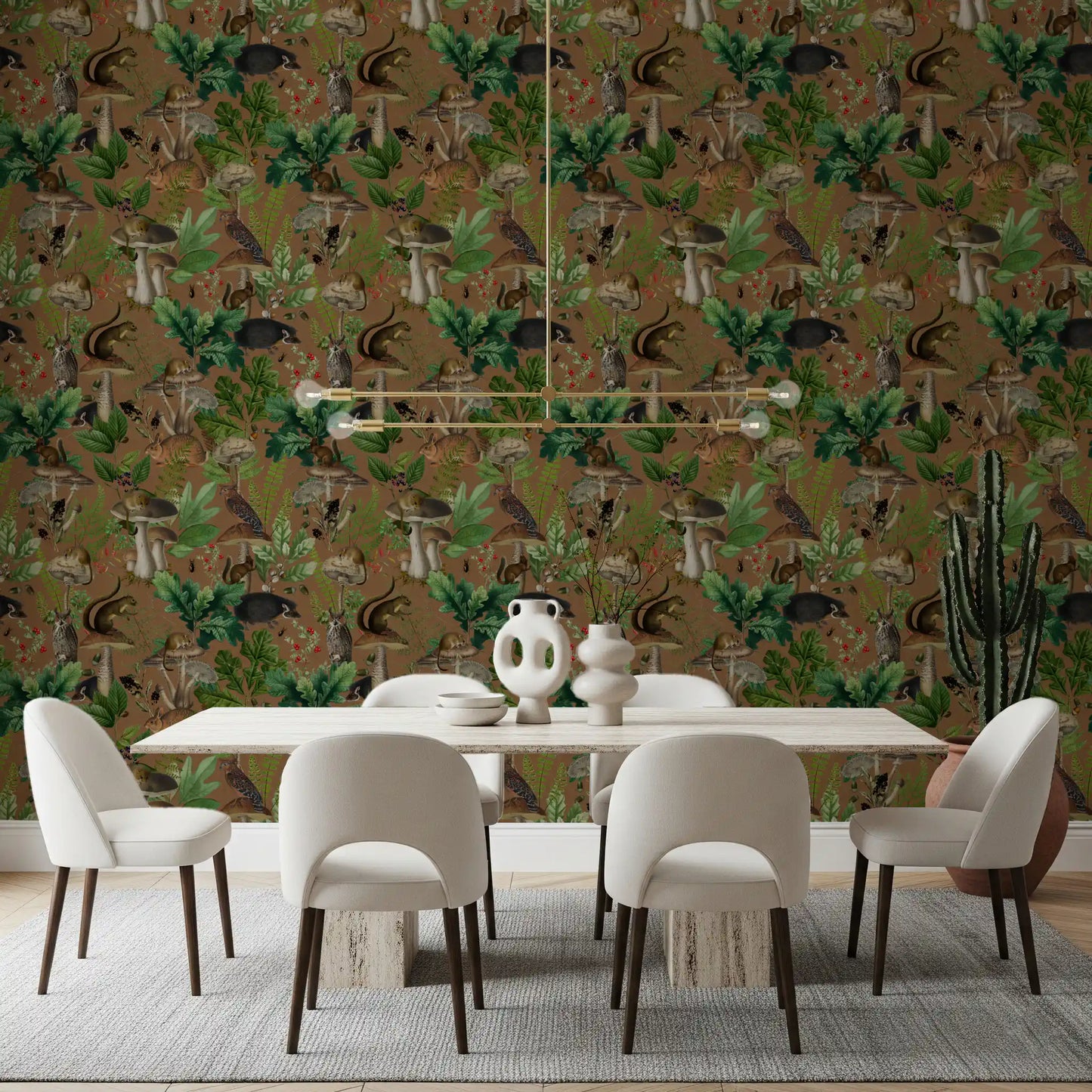 Tapete „Verzauberter Wald“ mit Waldtieren⁠