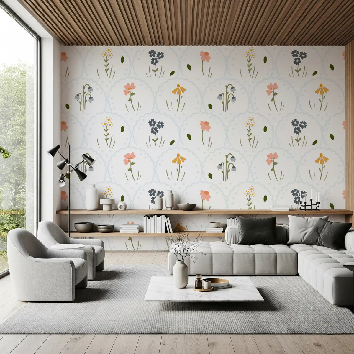 Tapete „Wilde Wiesenblumen“