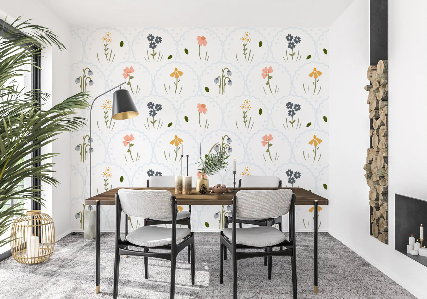 Tapete „Wilde Wiesenblumen“