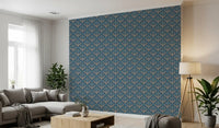Geometrische Tapete „Midnight Lotus Bloom“