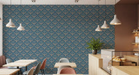 Geometrische Tapete „Midnight Lotus Bloom“