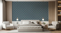 Geometrische Tapete „Midnight Lotus Bloom“