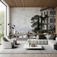 Italian Lakeside Villa Architectural View Wall Mural