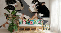 Gathering of Feline Friends Wall Mural