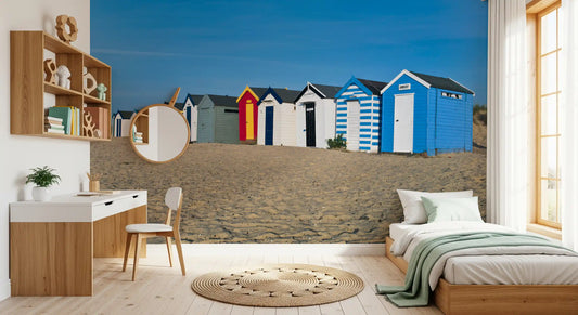 Summer Seaside Shelters Wall Mural