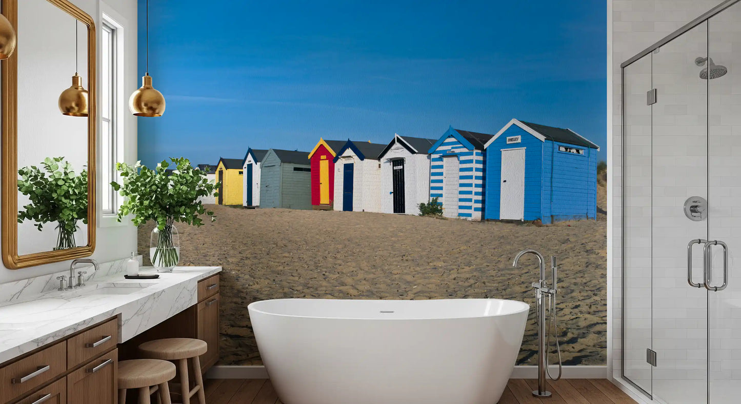 Wandgemälde „Sommerliche Rückzugsorte am Meer“