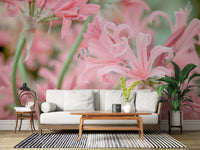 Papier peint panoramique Mosaïque abstraite de pétales roses