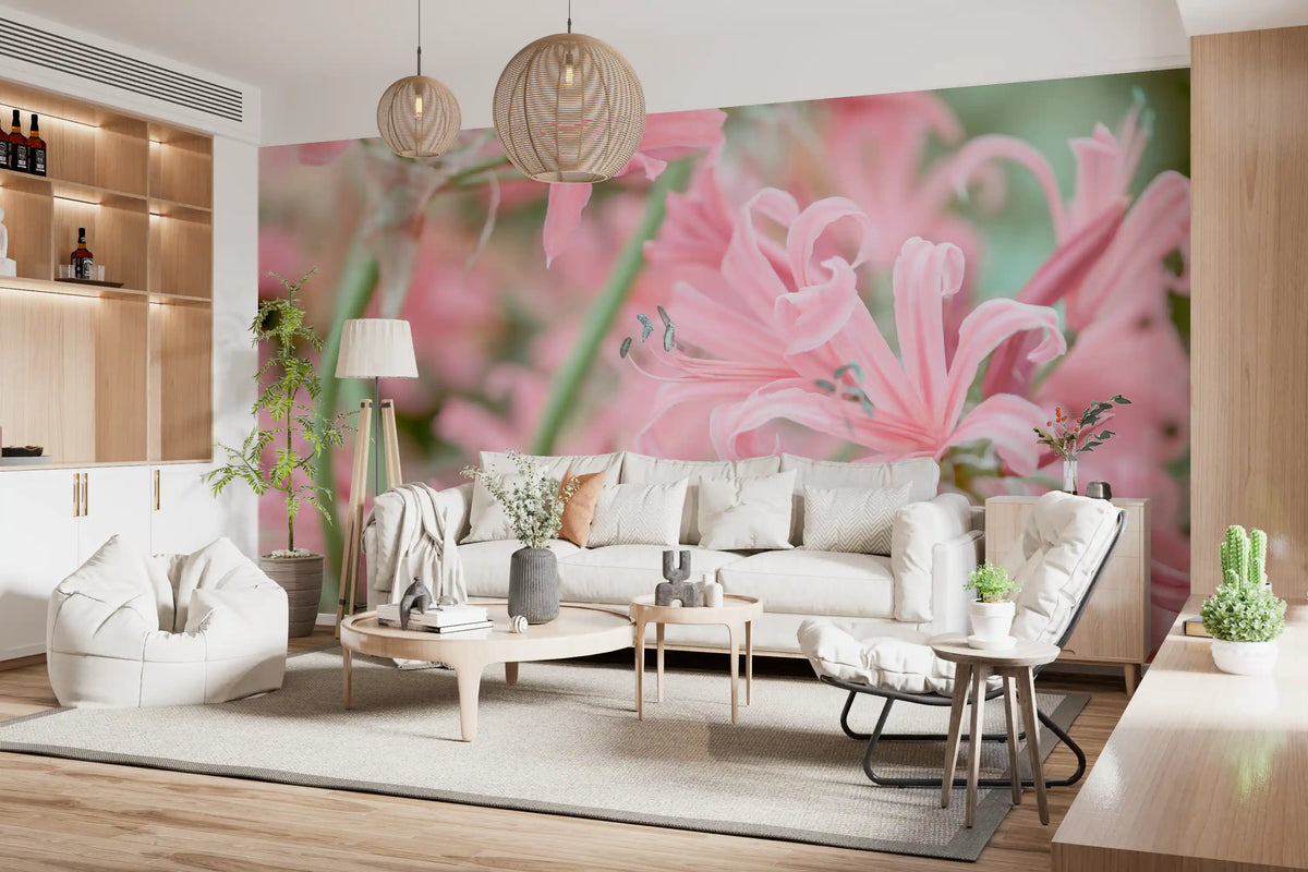 Papier peint panoramique Mosaïque abstraite de pétales roses