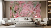 Papier peint panoramique Mosaïque abstraite de pétales roses