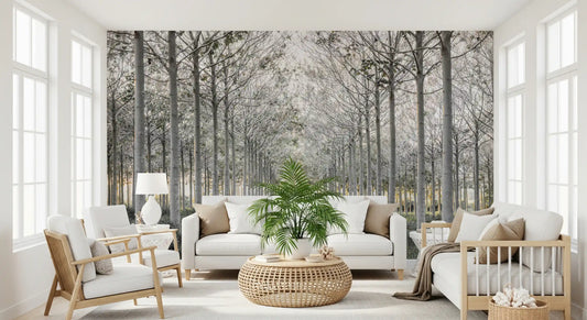 Minimalist Woodland Perspective Wall Mural