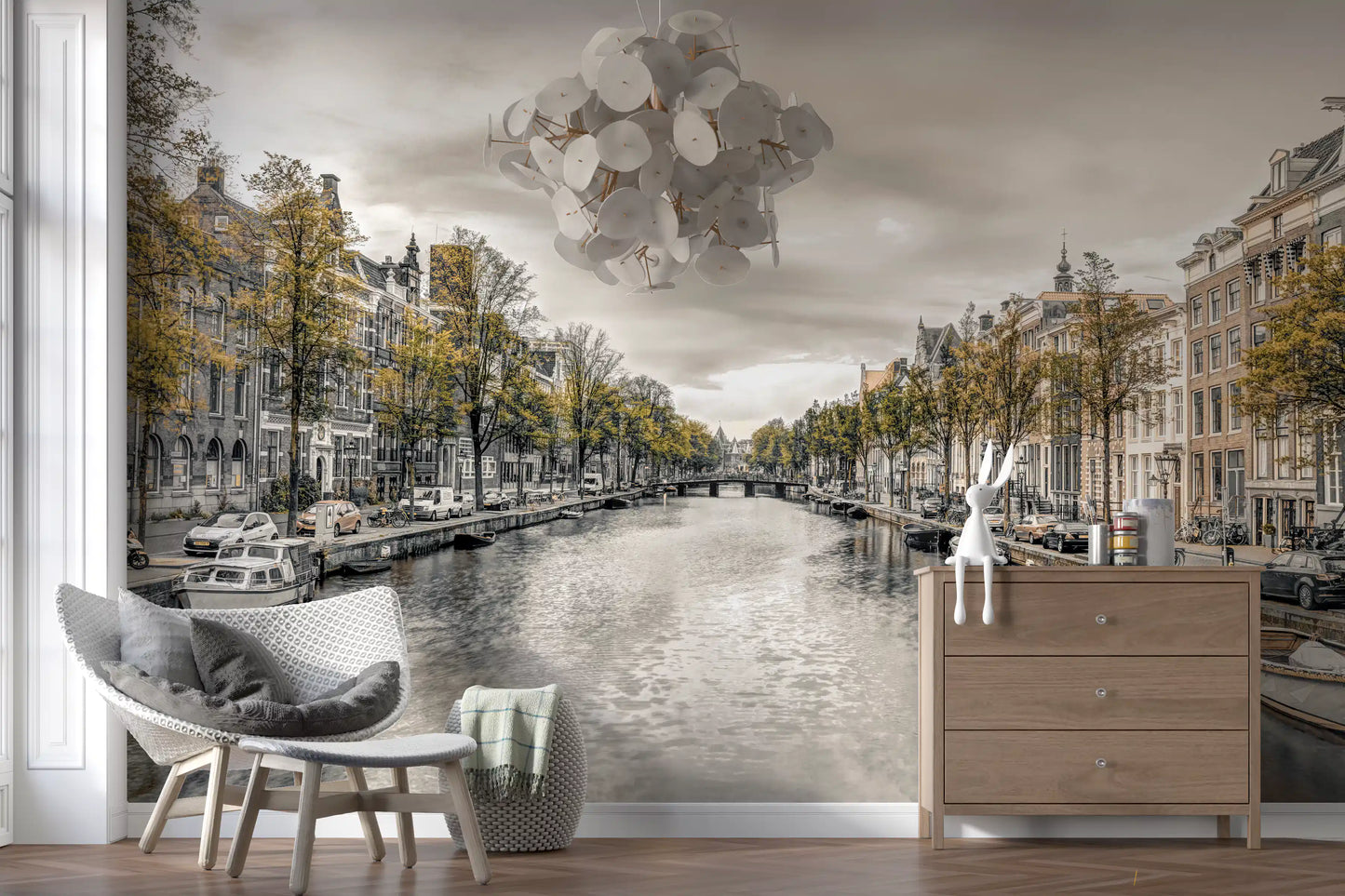 Classic Dutch Canal Architecture Wall Mural