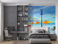 Architektonisches Wandbild „Riverside Bridge“