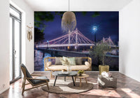 Murale Riverside Night Archway Reflection
