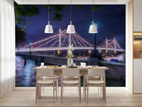Murale Riverside Night Archway Reflection