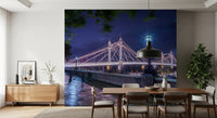 Murale Riverside Night Archway Reflection