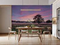Wandbild „Abendliche Feldlandschaft am Horizont“