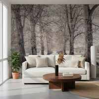 Rustikales Winterhain-Wandbild mit Perspektive