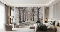 Rustikales Winterhain-Wandbild mit Perspektive