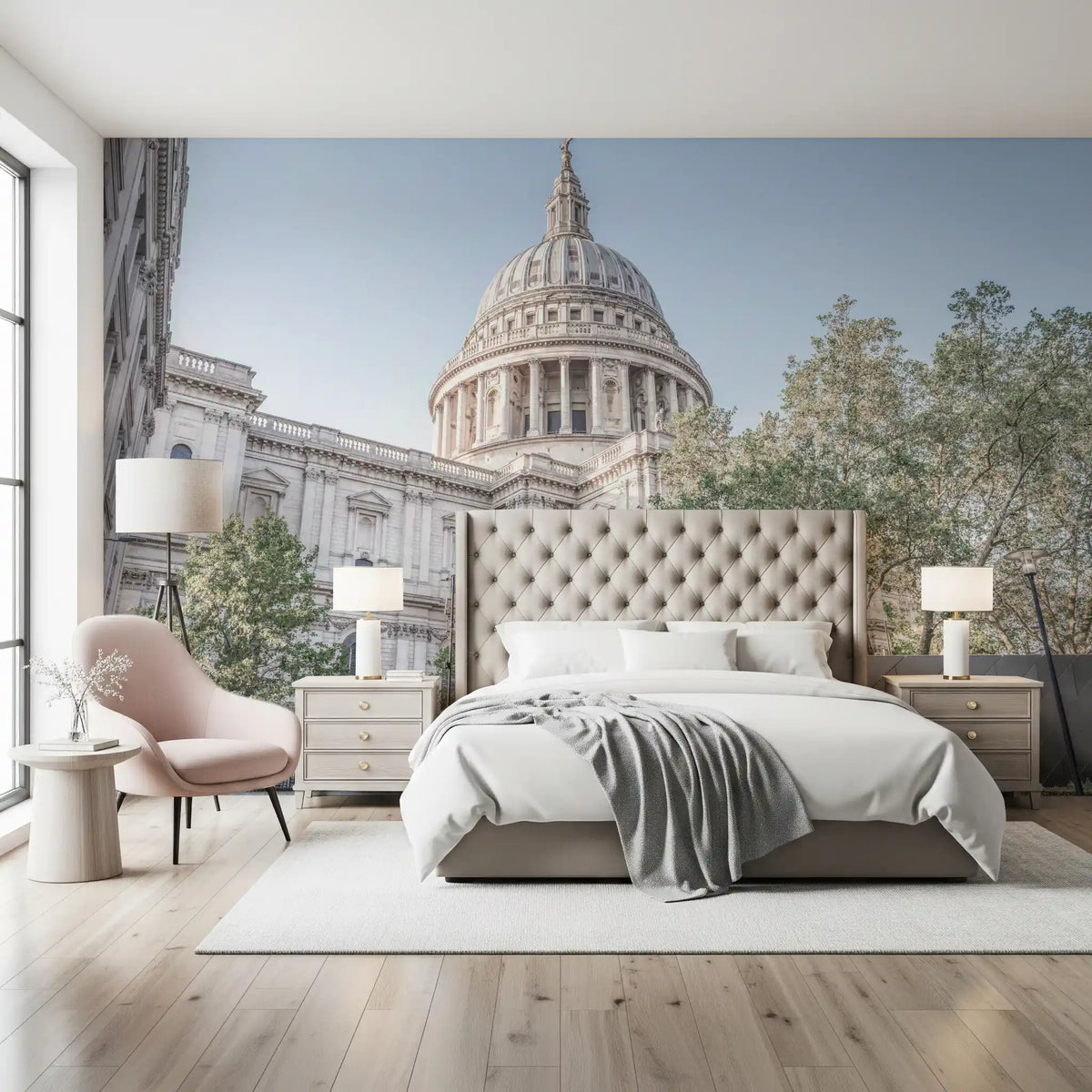 Wandbild mit Londons Skyline und architektonischen Wahrzeichen