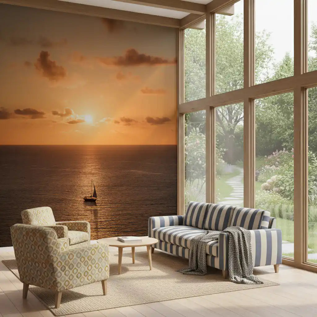 Väggmålning med havsutsikt i Amber Horizon