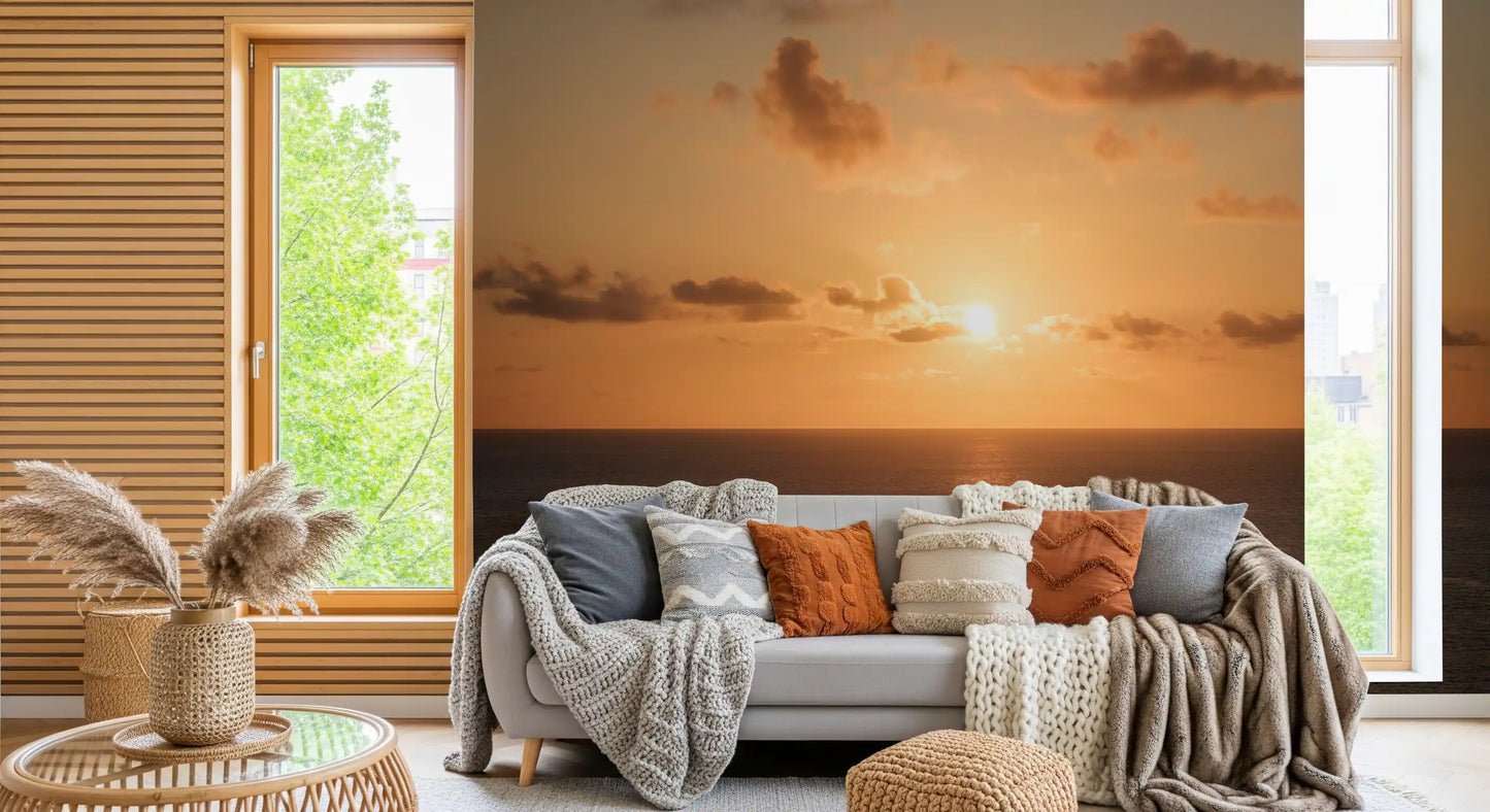 Väggmålning med havsutsikt i Amber Horizon