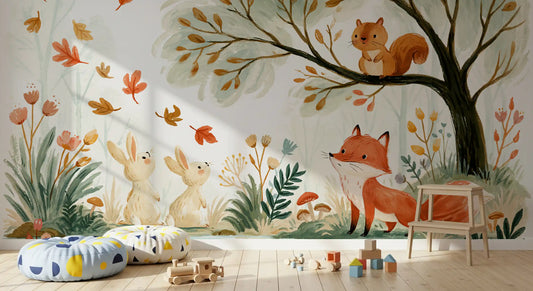 Wandbild „Herbstliche Waldfreunde“