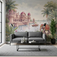 Mural de pared El jardín de elefantes del maharajá