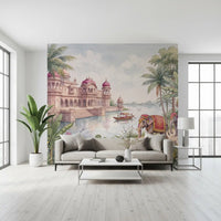 Mural de pared El jardín de elefantes del maharajá
