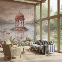 Wandgemälde „Pavillon am Flamingosee“