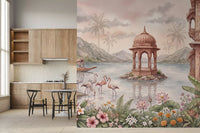 Wandgemälde „Pavillon am Flamingosee“