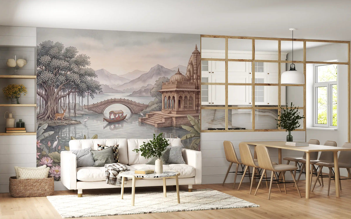 Papier peint panoramique mural Le jardin du palais céleste