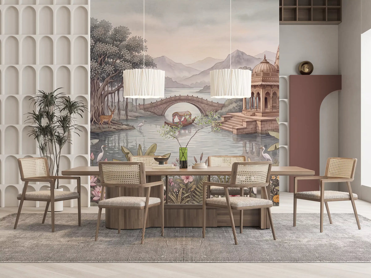 Papier peint panoramique mural Le jardin du palais céleste