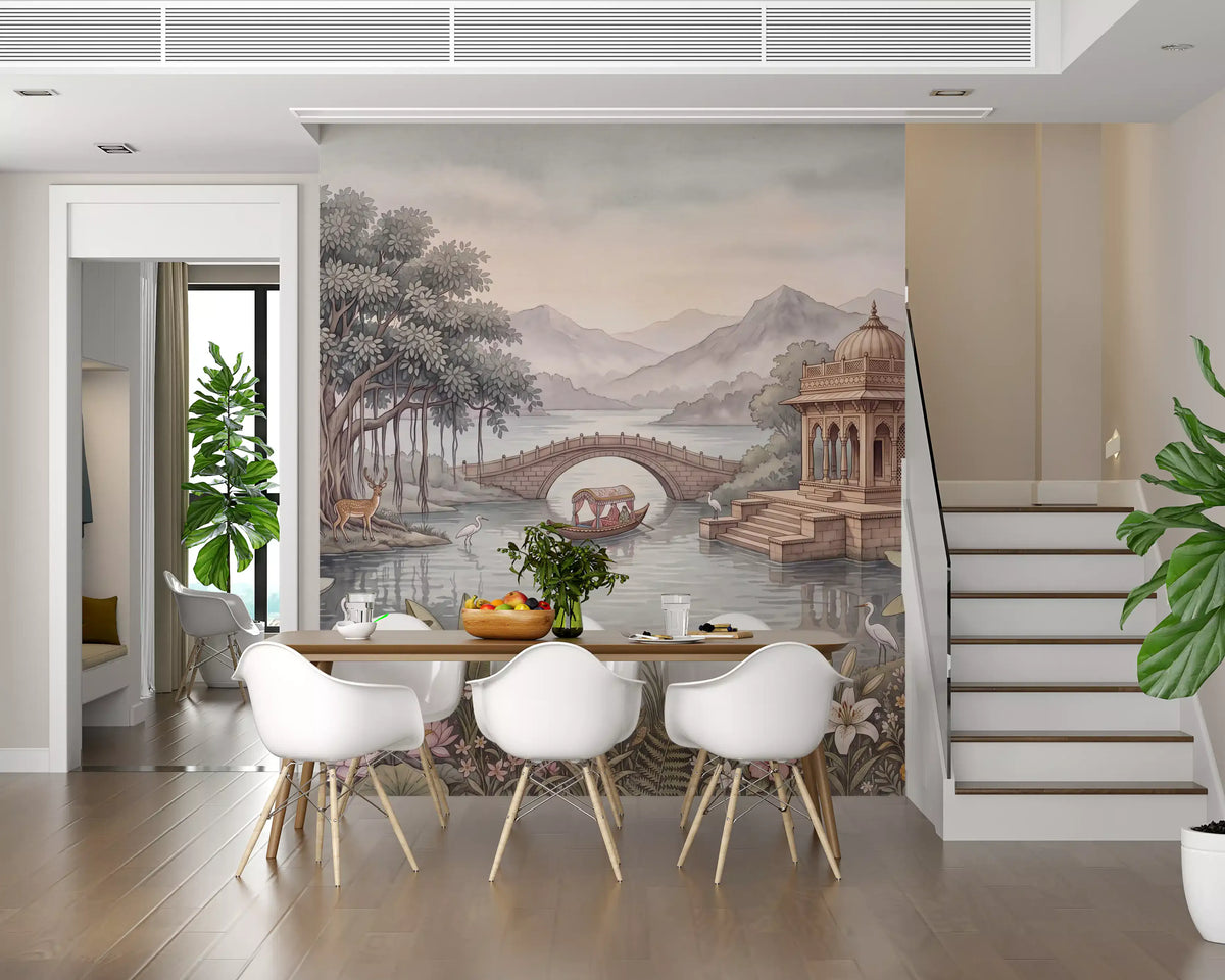 Papier peint panoramique mural Le jardin du palais céleste