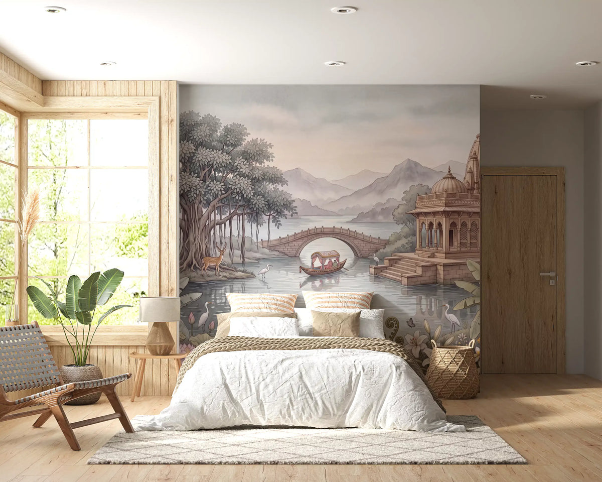 Papier peint panoramique mural Le jardin du palais céleste