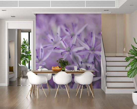 Violetter Allium-Makroblüten-Wandbild