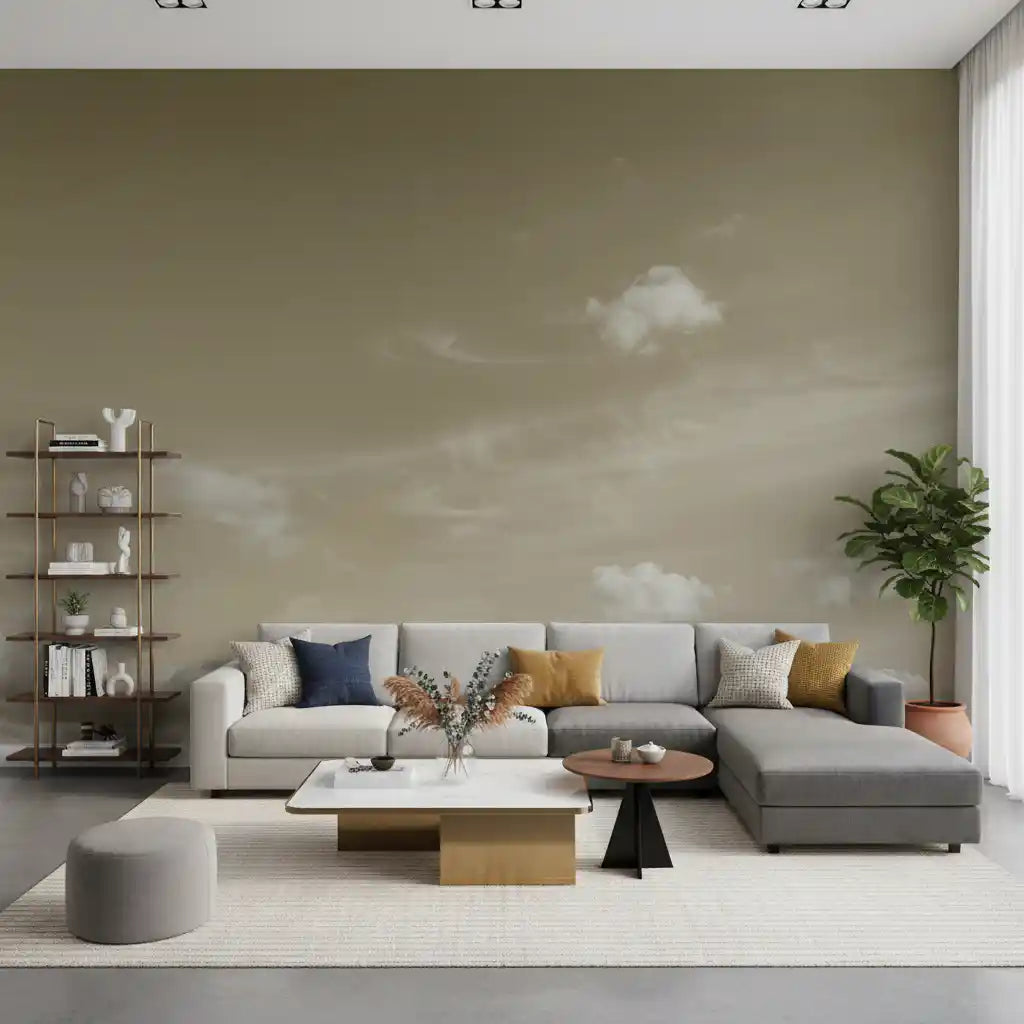 Wandbild „Gedämpfte Wolken – Ätherischer Horizont“