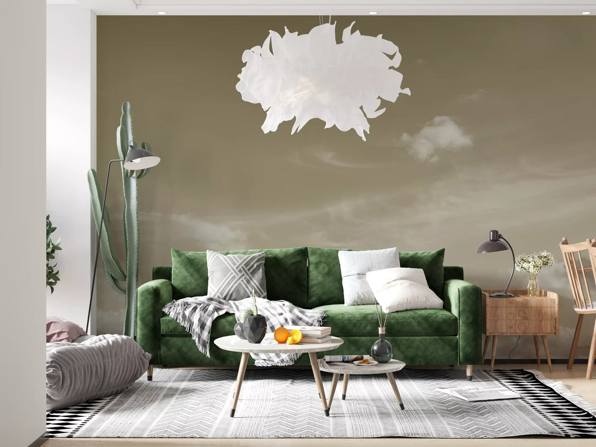 Panoramique mural Horizon éthéré de nuages aux tons doux