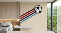 Minimalistische Wandtapete mit Retro-Fußballstreifen