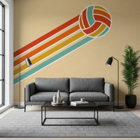 Retro-Volleyball-Wandbild