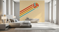 Retro-Volleyball-Wandbild