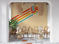 Retro-Volleyball-Wandbild