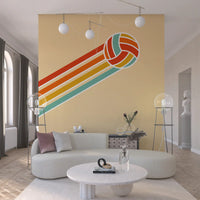Retro-Volleyball-Wandbild