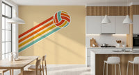 Retro-Volleyball-Wandbild