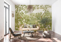 Panorama mural floral de prairie onirique