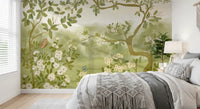 Panorama mural floral de prairie onirique