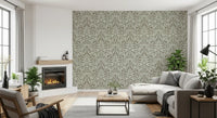 Neutrale botanische Blattsymmetrie-Tapete