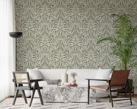 Neutrale botanische Blattsymmetrie-Tapete