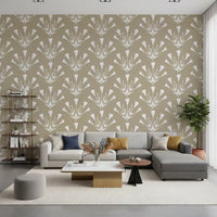 Tapet med minimalistiske botaniske silhuetkviste