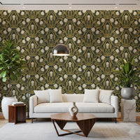 Papier peint à motif botanique de tulipes Art nouveau⁠